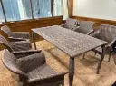 1 Set Rotan Cokelat (6Kursi + 1Meja)
